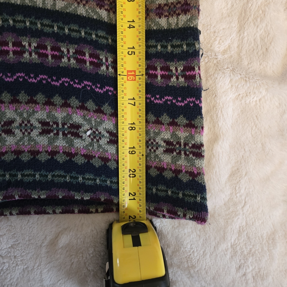 Chaps Fair Isle Nordic Cotton Blend Collared Sweater Vest w/ Buttons - Picture 7 of 7